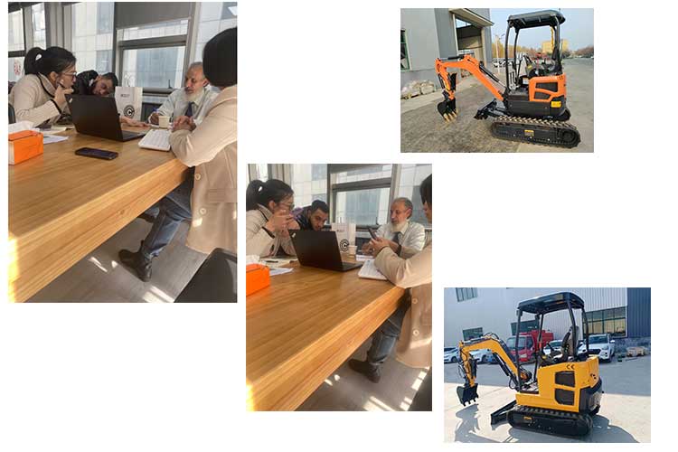 Meeting with Libyan customer to discuss the purchase of 1.5 tons excavator 200 sets