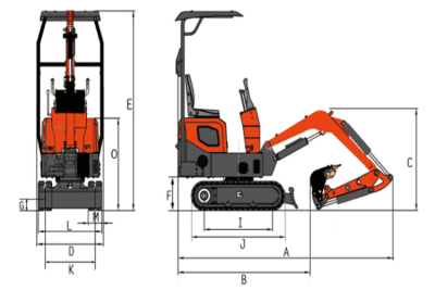 1T crawler excavator