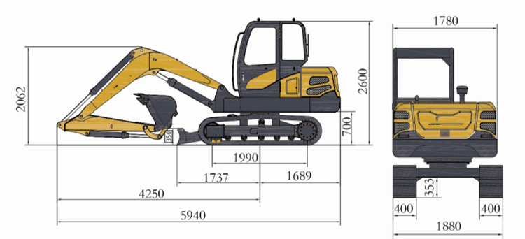 Jengkaut crawler 6.5T
