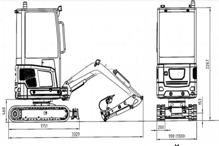 ekskavator perayap 1,5T