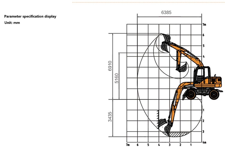 7 Ton wheel excavator